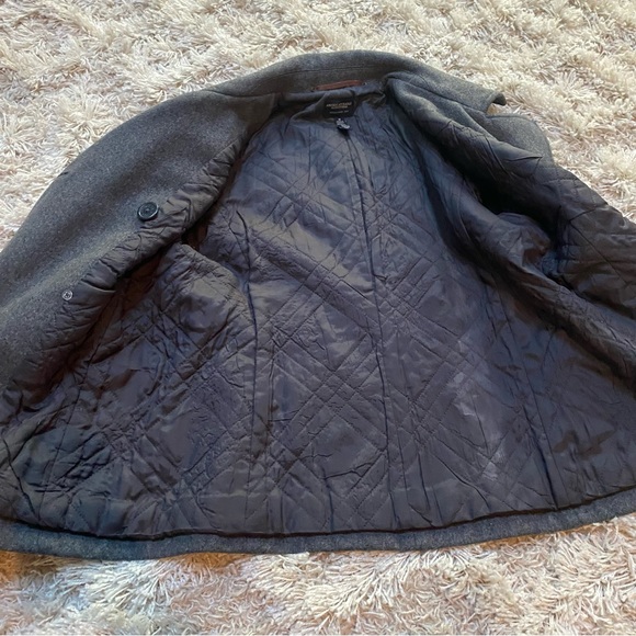 AMERICAN EAGLE Outfitters wool blend gray peacoat jacket M - Picture 2 of 4